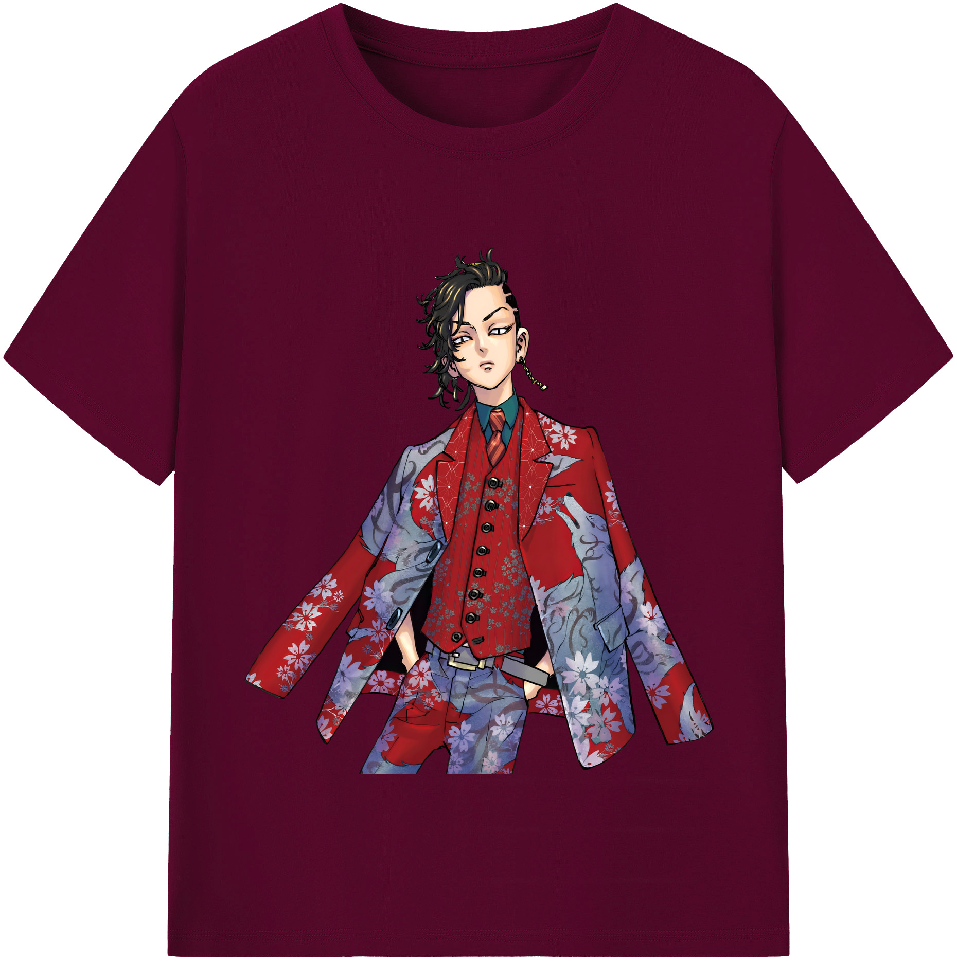 （画像用） 東京リベンジャーズ Tokyo Revengers レディースカジュアルプリントTシャツ（綿100％）